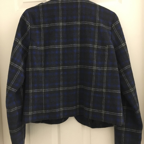 Blue / Black Plaid Blazer - Picture 4 of 4